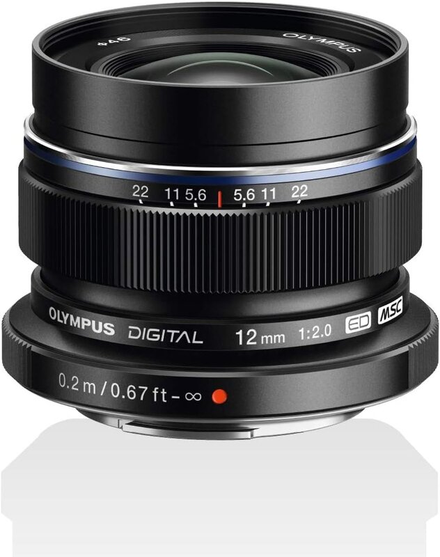 OLYMPUS 単興味の中心水晶体 M.ZUIKO DIGITAL ED 12粍 F2.0 黒いこと ED 12粍 F2.0 BLK