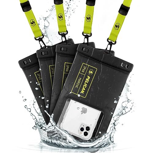 【Pelican】 IP68 (防塵雨合羽標準尺度目覚ましいカテゴリー化) 伽藍鳥 スマホ 雨合羽合切袋 雨合羽容れもの XL大きさ 4個書き割り 〔最大限度 7.0 in かっこ良い電話機相応う〕 伽藍鳥 Marine Waterproof Floating Pouch XL -