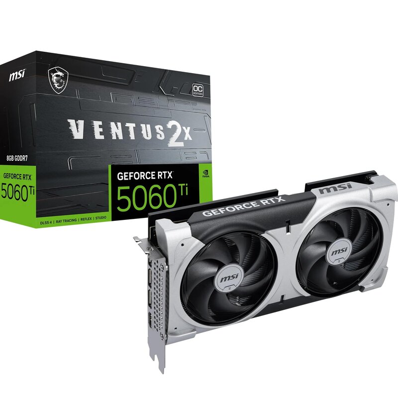 MSI GeForce RTX 5060 Ti 8G VENTUS 2X OC PLUS グラフィクスゲーム盤 VD9140