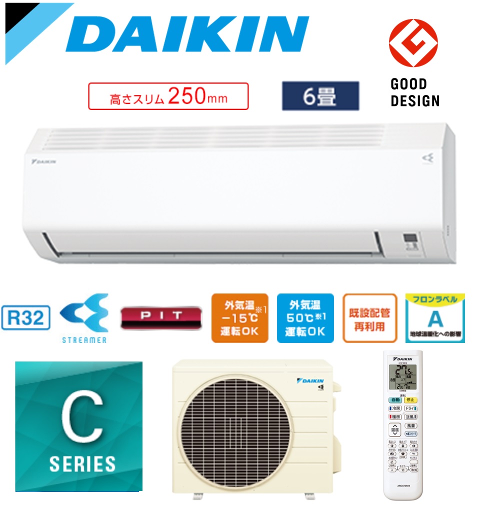 楽天市場】ダイキン DAIKIN 6畳用AN-22ZES-W (工事費別途