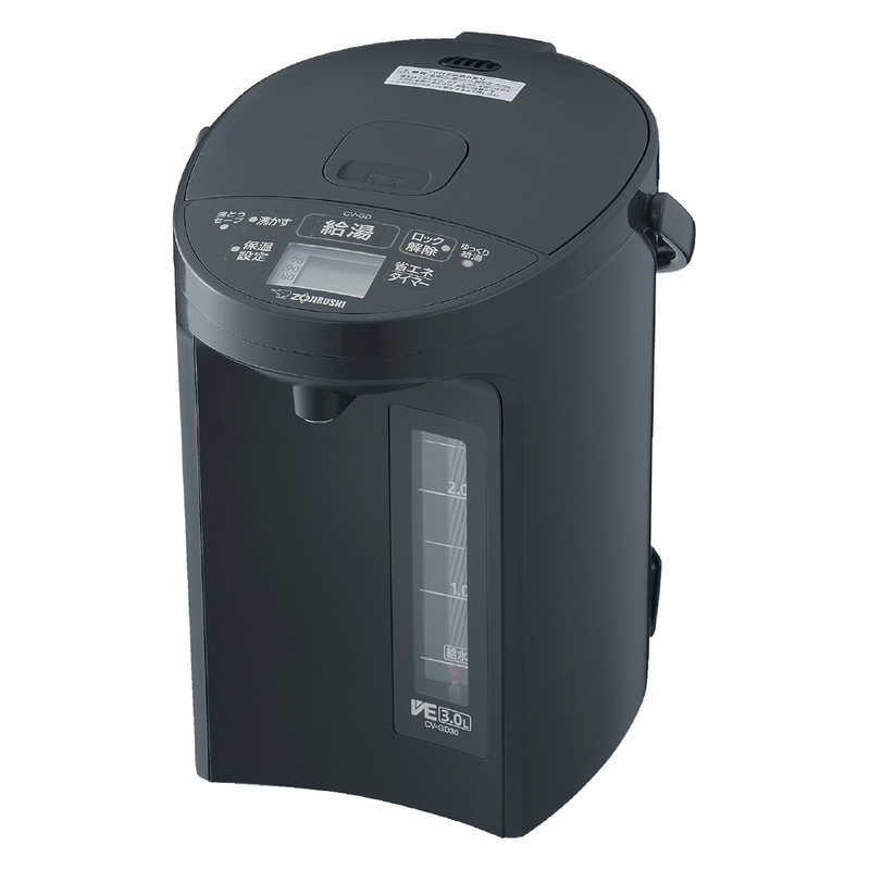 象印 ZOJIRUSHI 電気ポット VE電気まほうびん 3.0L 優湯生 ソフトブラック CV-GD30-BM〈CVGD30-BM〉｜デンキチWeb 店 10,443円