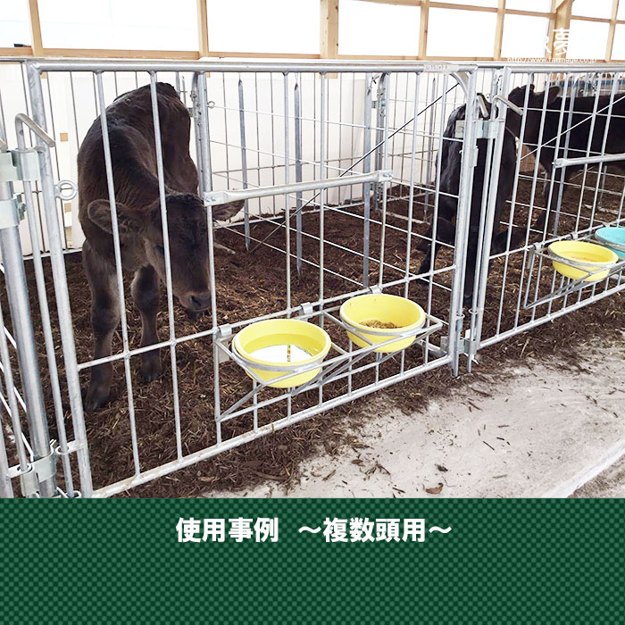 カーフハッチ 子牛 セット 仕切り 哺育 期間限定 亜鉛メッキ ウシ 2頭用セット 乳首 スチールゲート 個別管理 哺育ゲートセット カーフ