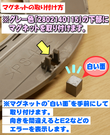 マグネットの取り付け位置