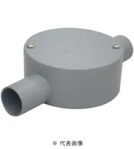 楽天市場】未来工業 PVM22-2L 露出丸ボックス平フタ 適合管VE22