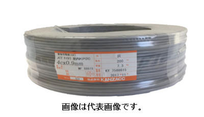 楽天市場 Kanzacc Ae Kp 0 9 4c 屋内用 警報用ケーブル 200m巻 色 灰 Op線 Kp0 9mm X 4c 電材bluewood