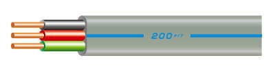 富士電線 VVFケーブル2.6mmx3C 200Vタイプ 黒赤緑 100ｍ巻 シース灰色 VVF2.6mmx3C インボイス対応・領収書発行可｜電材BlueWood