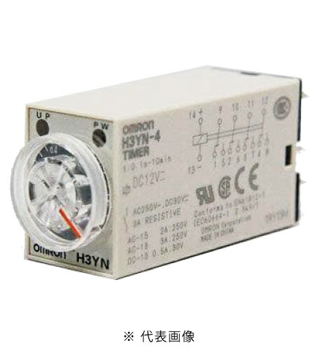 オムロン H3YN-4 ソリッドステート・タイマ プラグイン端子 4cタイプ 短時間タイプ0.1S～10min 電源電圧DC24V インボイス対応・領収書発行可｜電材BlueWood