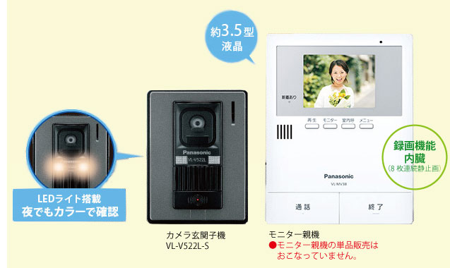 注目の パナソニック Panasonic カラーテレビドアホン 電源直結式 VL