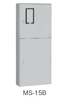 日東工業 MS-15B 引込計器盤キャビネット 2段扉 水切り、防塵・防水パッキン付 ヨコ500mm タテ1200mm フカサ200mm 塗装色:選択してください。 インボイス対応・領収書発行可｜電材BlueWood
