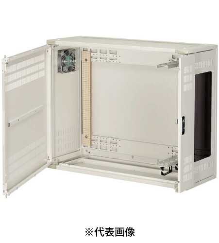 日東工業 THD30-865W-BF HUB収納キャビネット 壁掛けワイドボデーファン付タイプ 色ペールホワイト塗装 外形mm(W800 h650 D300) 取付ユニット5U インボイス対応・領収書発行可