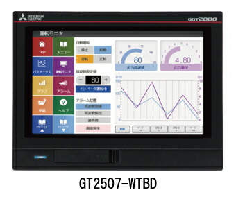 楽天市場】三菱電機 GT2107-WTBD GT21ワイド 7型ワイド WVGA[800×480