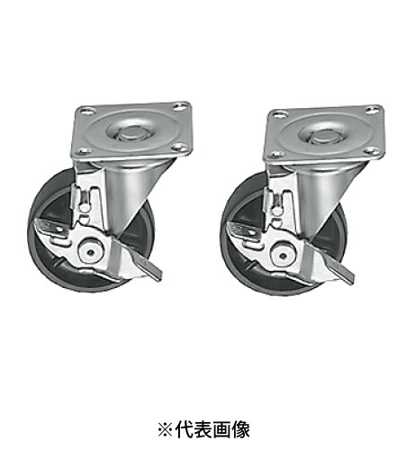 日東工業 RD72-10S キャスター 当て嵌める機種FSB H\u003d132粍 拷問台材質ナイロン 車径φ100 寛容に接する質量100kg/1コ 生産品質量1.8kg ストッパー付 2個仕掛ける 勘定書き相応う・受け入れ書ふり出し可