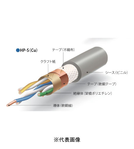 在庫処分品 伸興電線 HP-S(Cu)1.2mm×5P 50m巻き 消防用耐熱電線 インボイス対応・領収書発行可