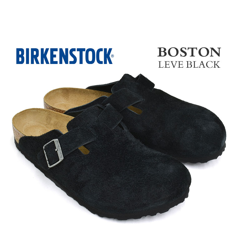 ビルケンシュトック 豆の町 黒いこと メンズ レディース サンダル コンフォートサンダル BIRKENSTOCK BOSTON LEVE BLACK 1027142 1027067