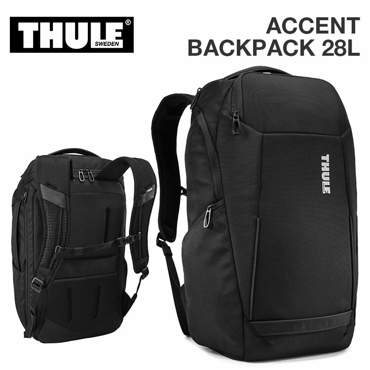 THULE スーリー アクセント バックパック 28L リュック メンズ レディース ブラック ACCENT BACKPACK 28L 3205382|denpcy