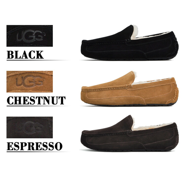 楽天市場 Ugg アグ モカシン アスコット スリッポン ムートンシューズ メンズ Denpcy