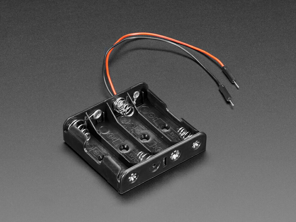 単3x4電池ホルダー+ジャンパーオスワイヤー画像