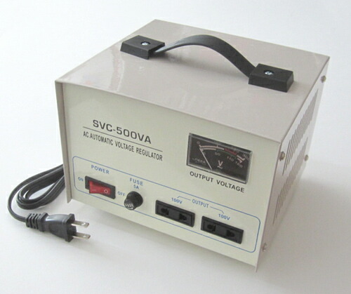 AC80～130V→AC100V起電力兼ね合い化ワット数500VA-SVC-500VA