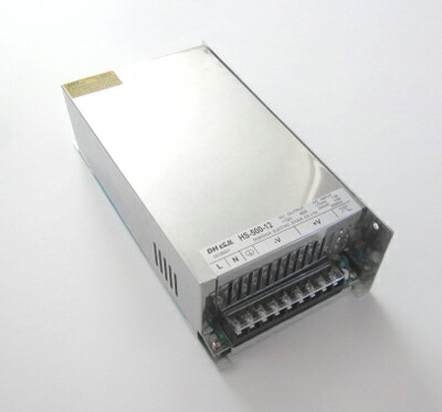 メタルフレーム12Vdc/40Aスイッチング電源 480W シングル出力 HS-500-12