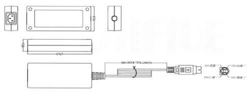 UNIFIVE ACアダプター 12Vdc/10A UEC3120-1210