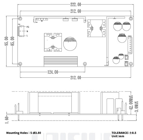UNIFIVE オープンフレーム電源 UOHL3240-2410-S