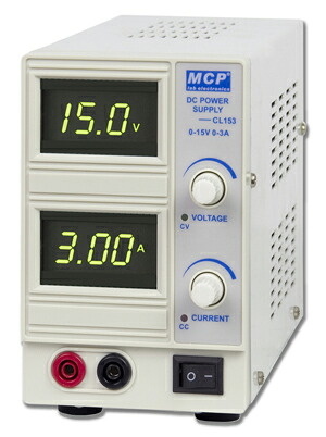 DC変数ワット数 CL153(0-15Vdc/0-3A)