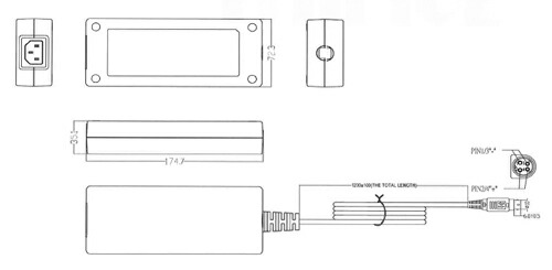 UNIFIVE ACアダプタ 12Vdc/11.67A UIDDC3160-120116SA