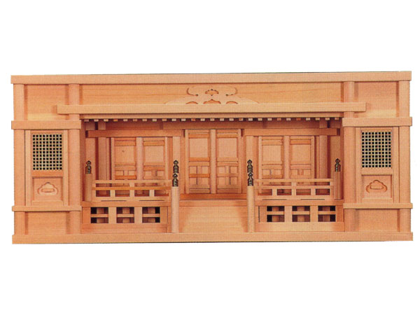 神棚【東型箱宮2.5尺手摺り付（ひのき）】