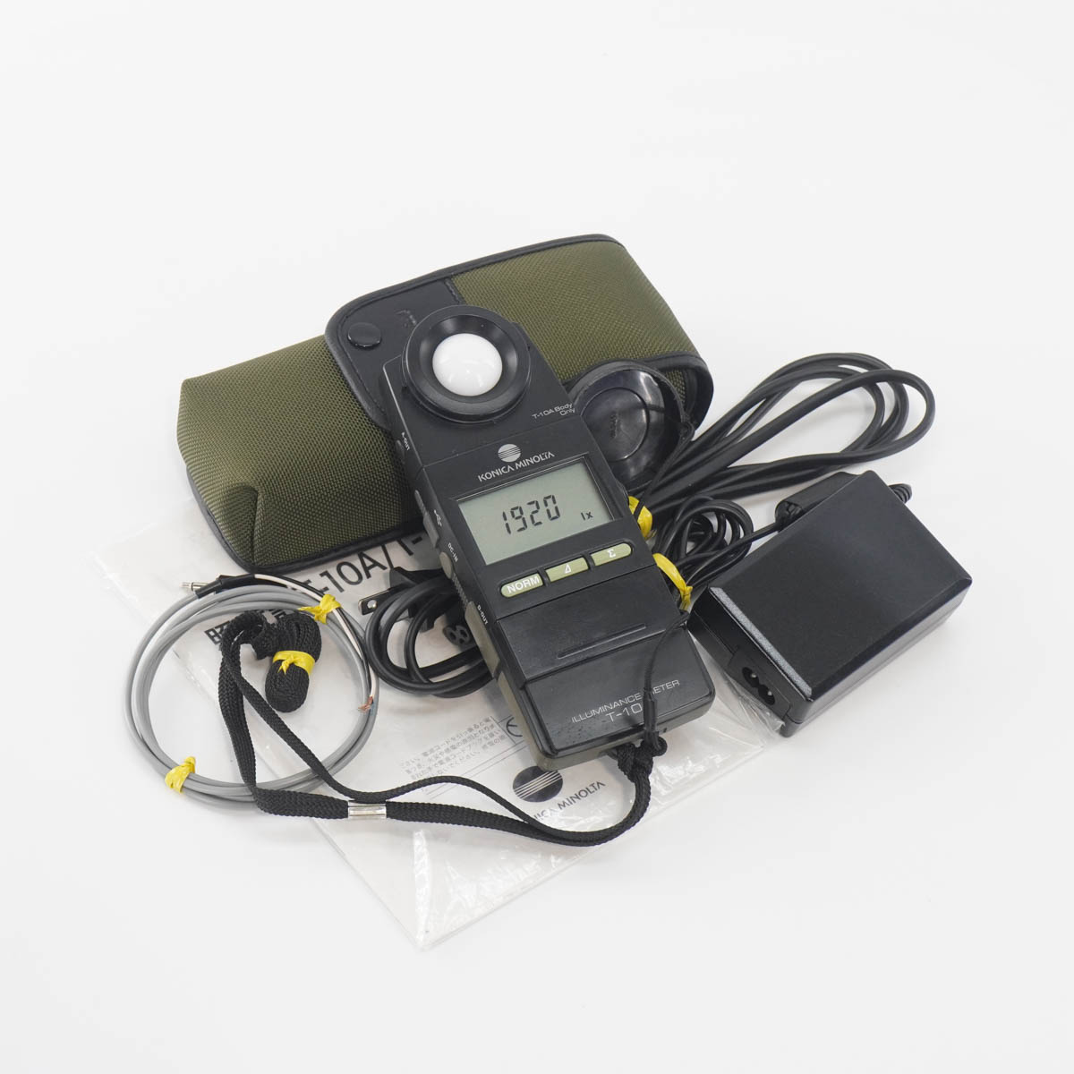 【楽天市場】【中古】[JB]現状販売 KONICA MINOLTA T10A ILLUMINANCE METER 照度計 ACアダプター 取扱説明書 [052360010]：デンタショップ