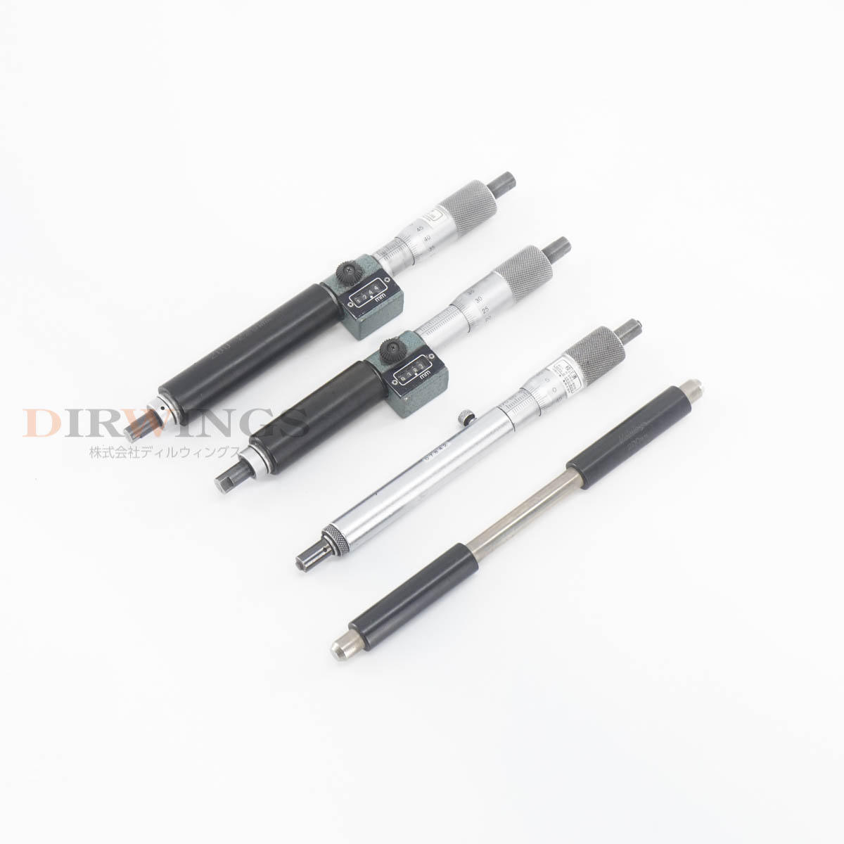 【中古】[DW]8日保証 セット Mitutoyo 200-225mm 200mm Micrometer マイクロメーター 棒形内側マイクロメーター 棒マイクロメーター [06441-0086]