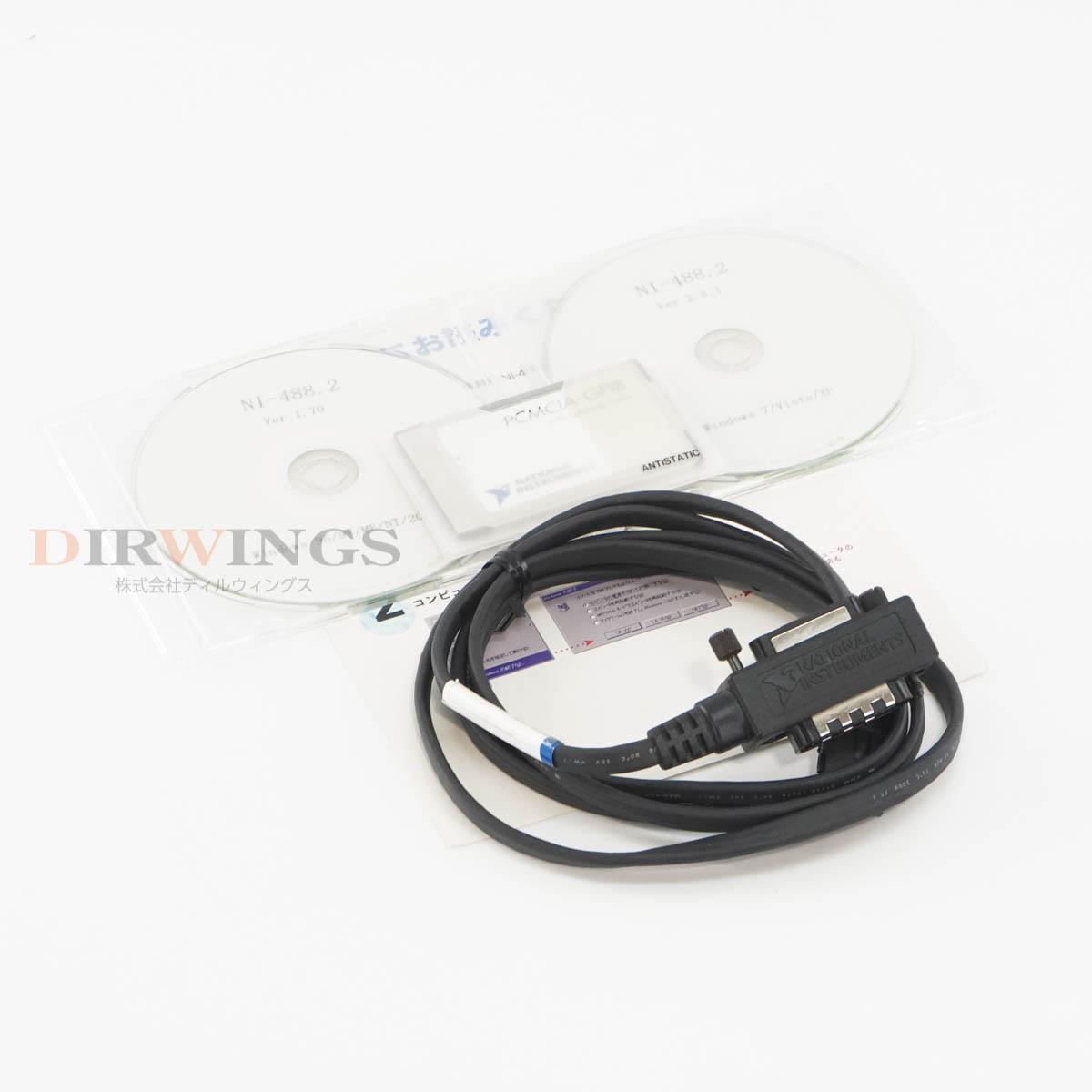 【中古】[DW]8日保証 NATIONAL INSTRUMENTS PCMCIA-GPIB NI GPIB CARD GPIBカード ケーブル付 2M CABLE ソフトウェア [06981-0010]