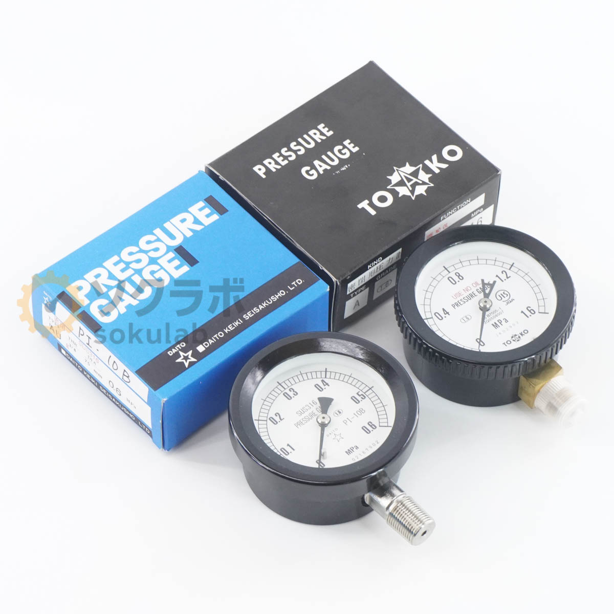 【中古】[DW]8日保証 セット TOAKO DAITO AU A B7505-1 PI-10B PRESSURE GAUGE 圧力計 [07217-0010]