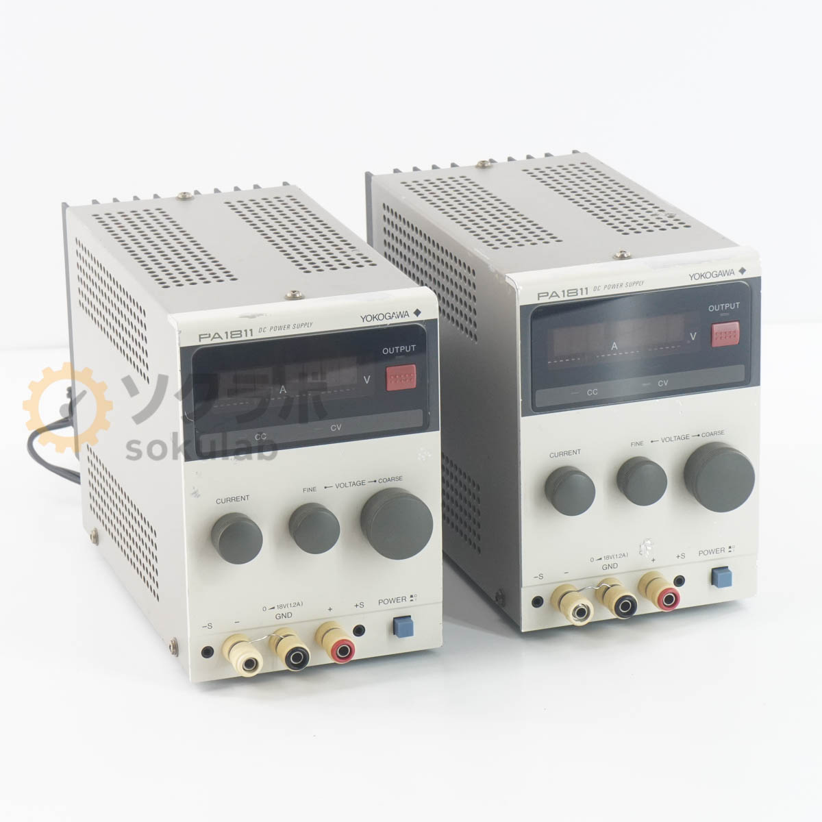 【中古】[DW]8日保証 2台セット YOKOGAWA PA1811 7681 01 DC POWER SUPPLY DC電源 直流電源 0-18V 1.2A [07039-0166]