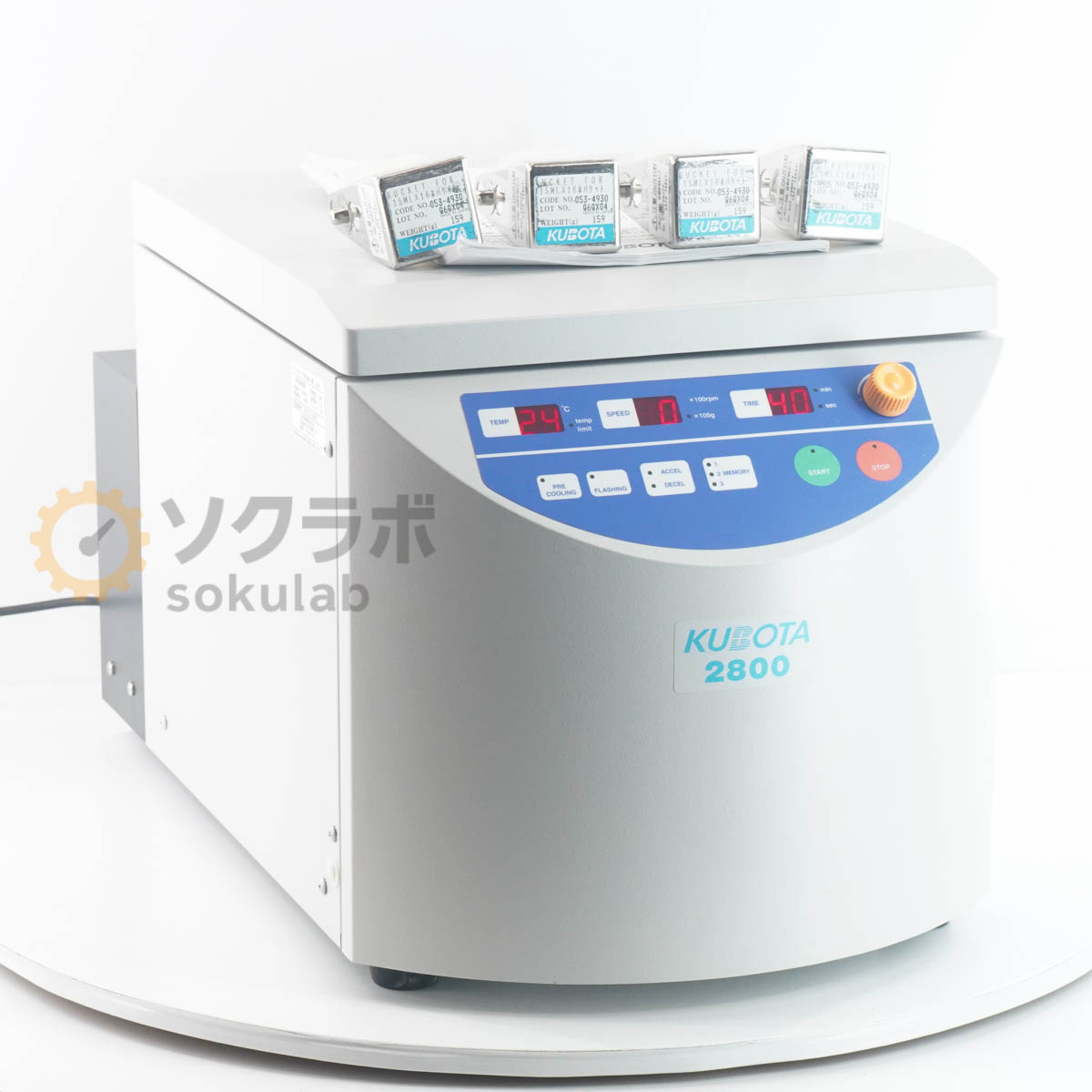 【中古】[DW]8日引き受ける 13台入荷 動くこと突きとめる済 KUBOTA Model 2800 Centrifuge 一覧表いの一番冷やかす遠心機 遠心機 RS-240 053-4930 電...[07249-0002]