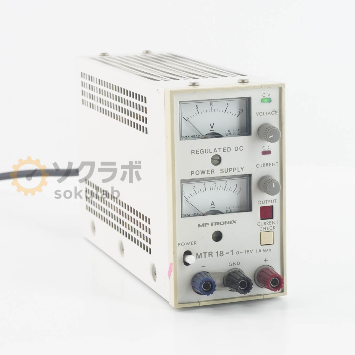 【中古】[DW]8日保証 METRONIX MTR18-1 REGULATED DC POWER SUPPLY 直流安定化電源 DC電源 直流電源 0-18V 1A [07298-0036]
