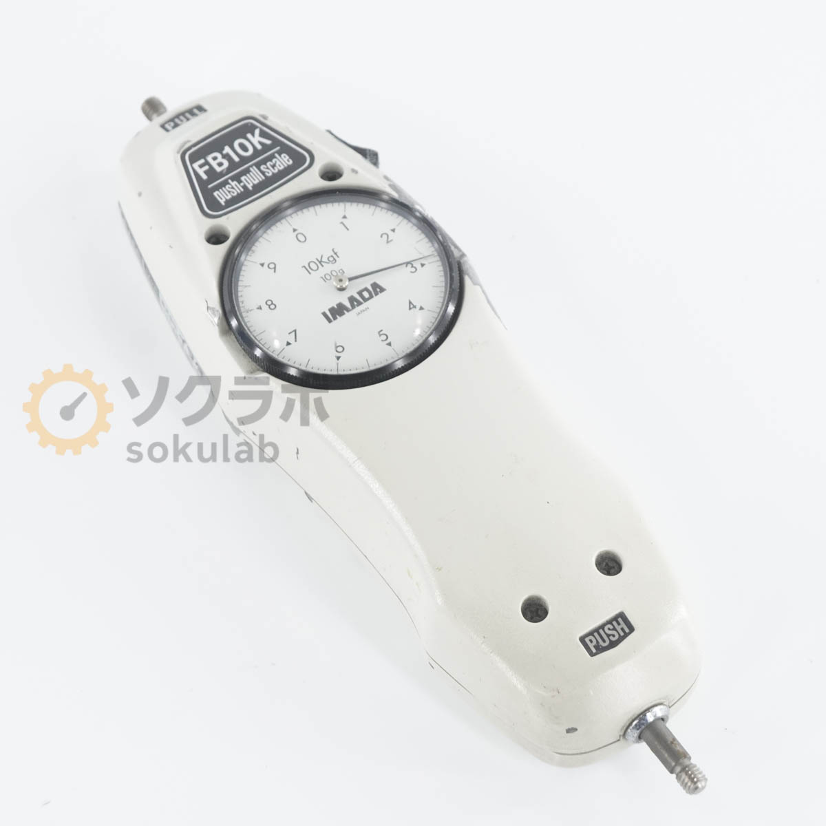 【中古】[DW]8日保証 IMADA FB10K push-pull scale プッシュプルスケール メカニカルフォースゲージ 10kgf 100g [07201-0006]｜デンタショップ