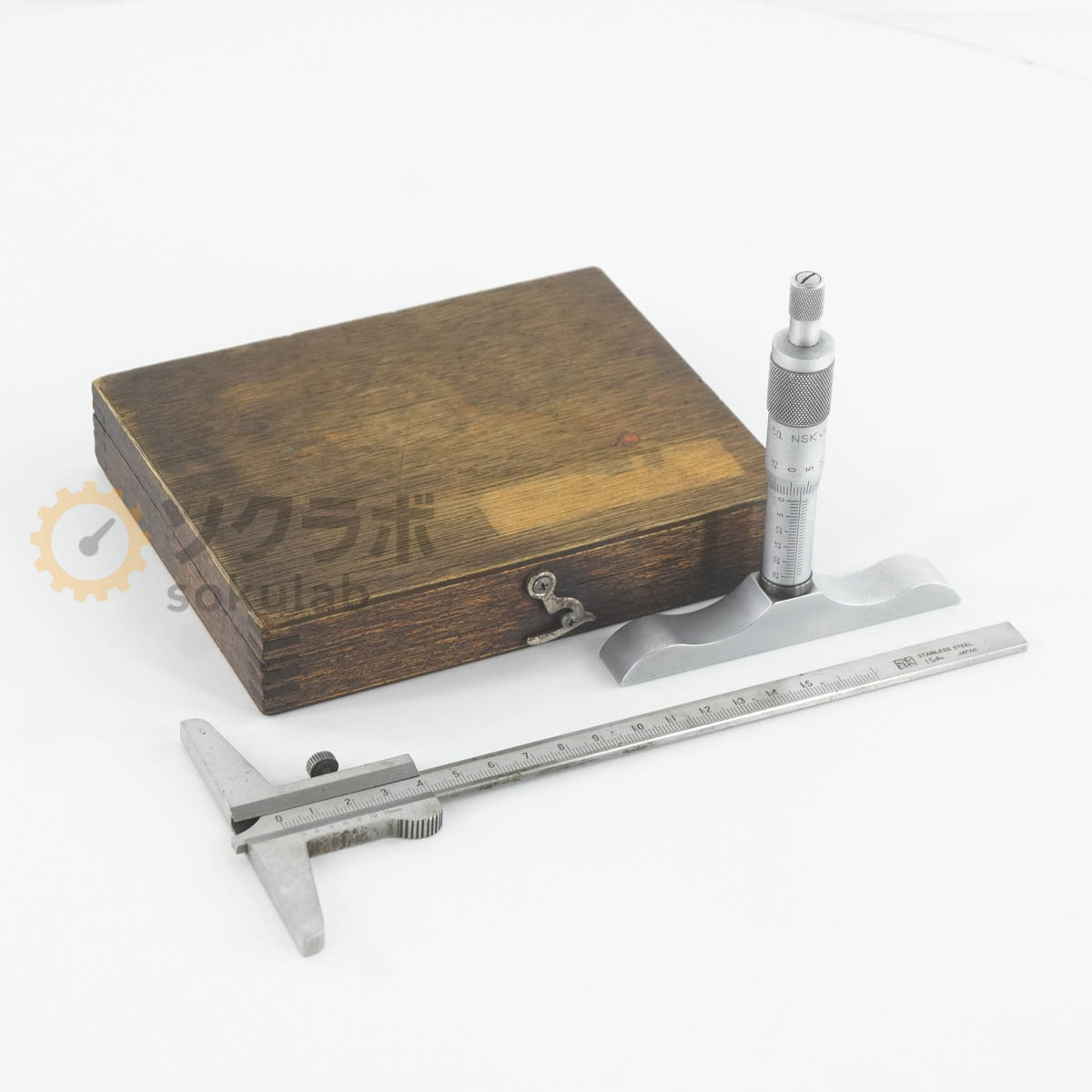 【中古】[DW]8日引き請ける 新潟精機 SK NSK 712-301 TL01-M Depth Gauge Micrometer デプスゲージ ミクロメーター 0-25粍 0.01粍 [07328-0027]