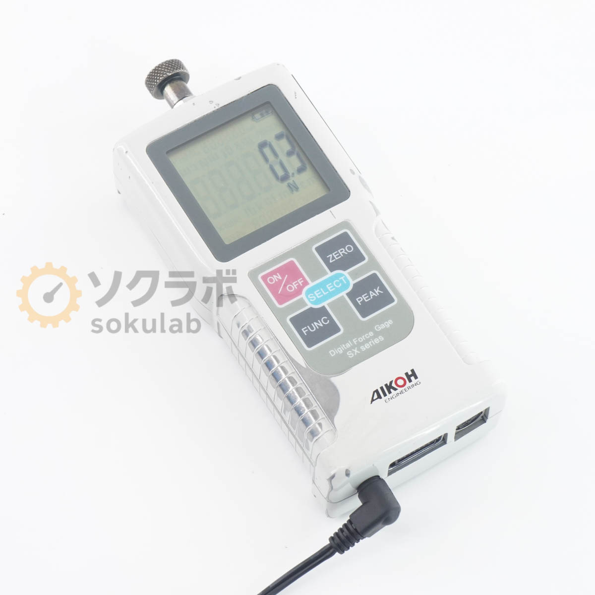 【中古】[DW]8日引き請ける AIKOH ENGINEERING SX-20 Digital Force Gauge デジタルフォースゲージ プッシュプルゲージ 200N ACアダプタ [07536-0029]