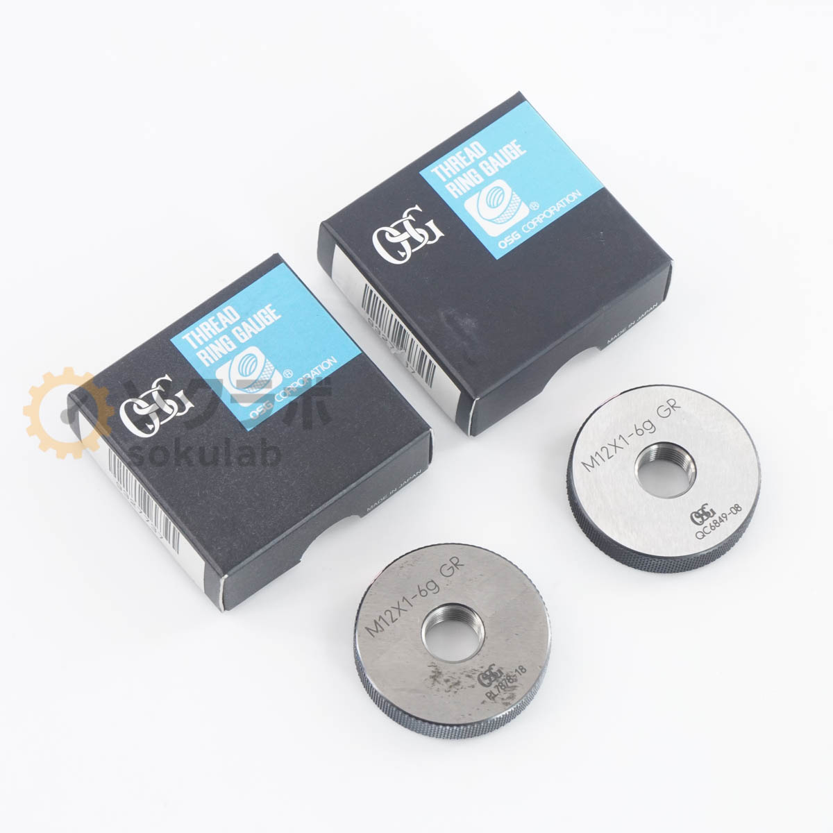 【中古】[DW]8日保証 2個セット OSG M12X1-6g GR THREAD RING GAUGE ねじリングゲージ ねじゲージ リングゲージ [07380-0218]