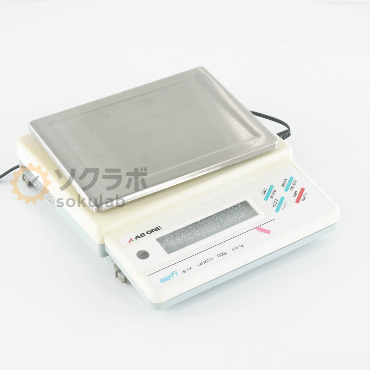 【中古】[DW]8日引き受ける AS ONE sefi IB-1K Electronic Balance 陰電子天びん 陰電子竿秤 ひょう量1000g ACアダプタ [07377-0081]