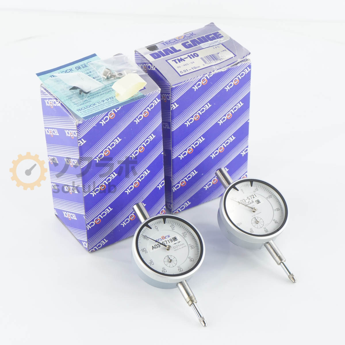 【中古】[DW]8日引きうける 書き割り Teclock TM-110 DIAL GAUGE 文字盤ゲージ 0.01-10粍 0.01粍 [07347-0222]