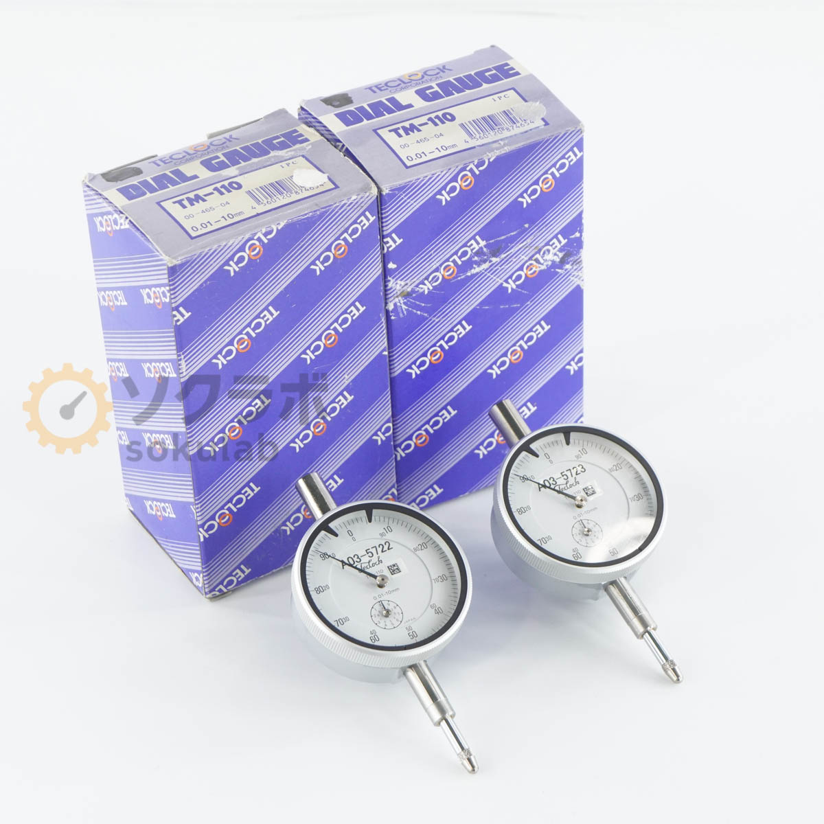 【中古】[DW]8日引きうける 2個書き割り Teclock TM-110 DIAL GAUGE 文字盤ゲージ 0.01-10粍 [07347-0243]