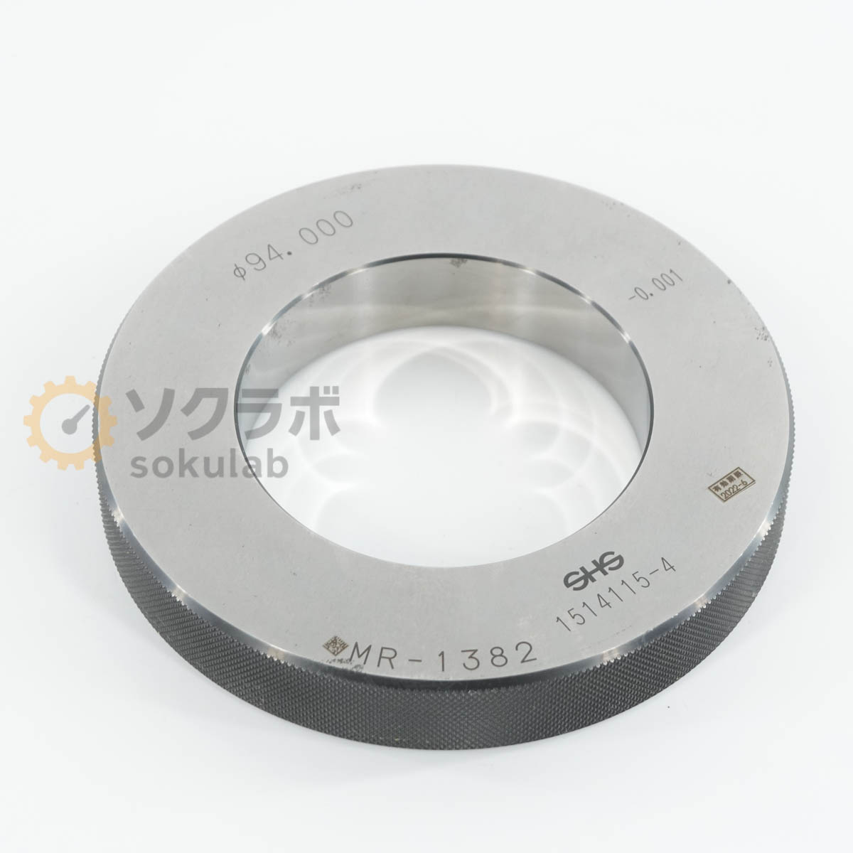 【中古】[DW]8日引きうける SHS 測範社 φ94.000 -0.001 Master Ring Gauge マスターリングゲージ 書き割り輪っか [07347-0262]