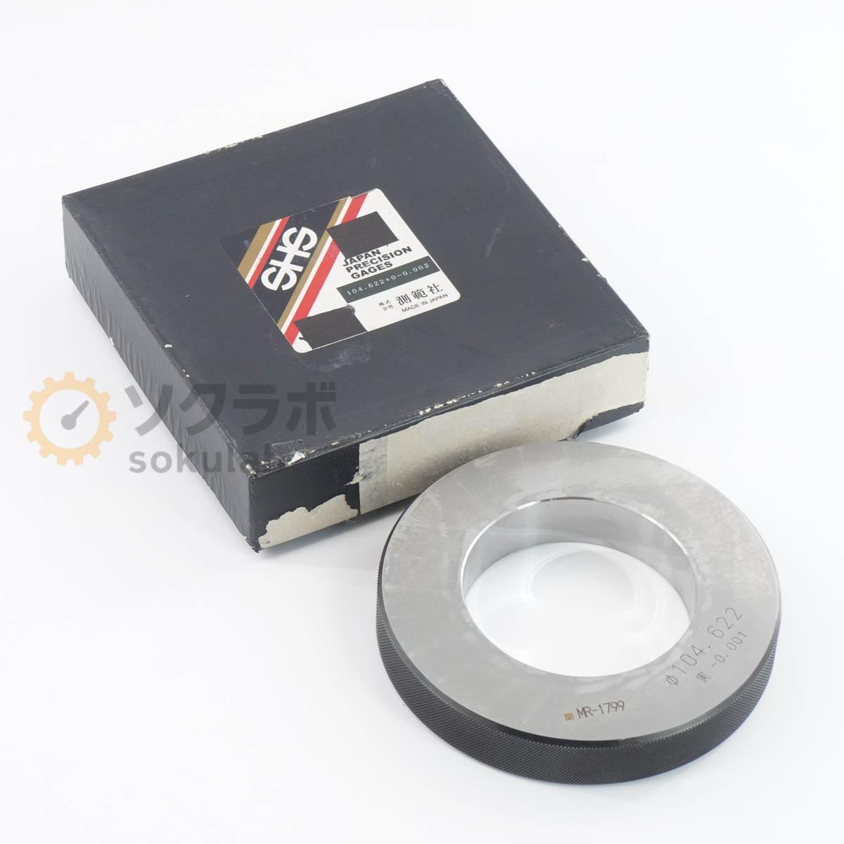 【中古】[DW]8日引きうける SHS 測範社 φ104.622 -0.001 Master Ring Gauge マスターリングゲージ 書き割り輪っか [07347-0269]