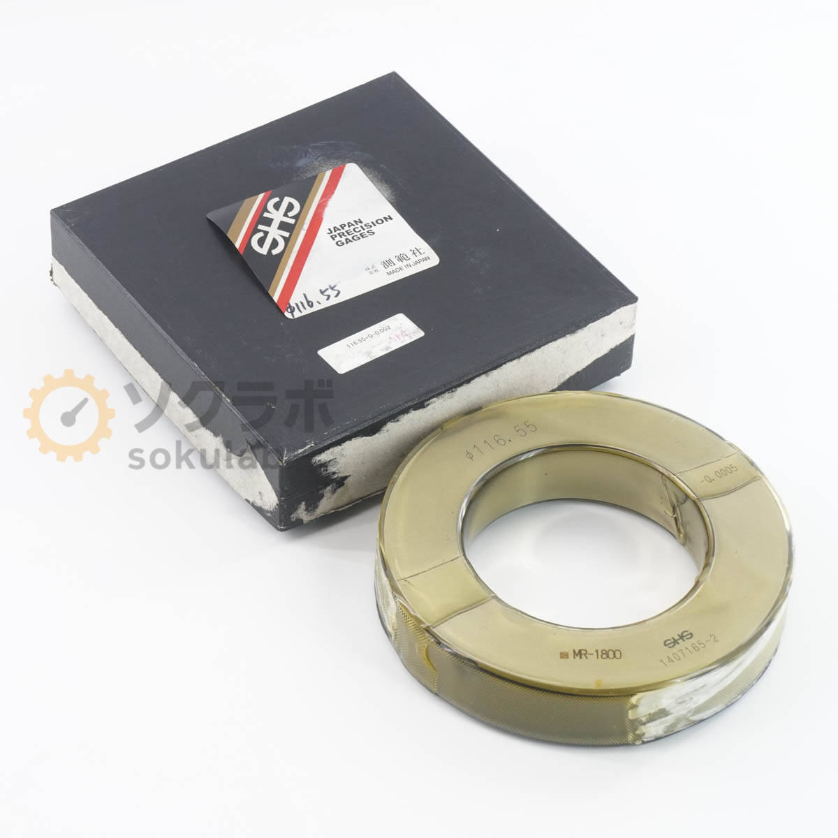 【中古】[DW]8日引きうける SHS 測範社 φ116.55 -0.0005 Master Ring Gauge マスターリングゲージ 書き割り輪っか [07347-0272]