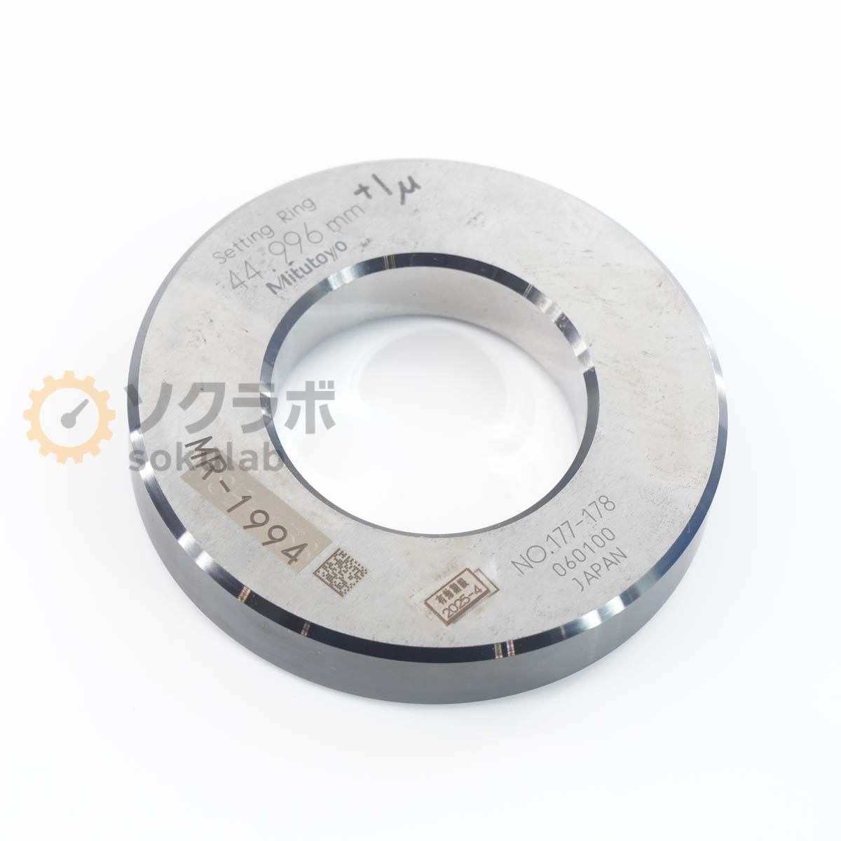 【中古】[DW]8日引きうける Mitutoyo 177-178 44.996粍 Setting Ring Master Ring Gauge 書き割り輪っか マスターリングゲージ [07347-0279]