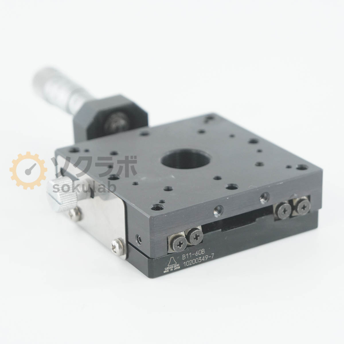 【中古】[DW]8日保証 SURUGA SEIKI B11-60B Stage ステージ部品 手動ステージ X軸 クロスローラガイド 60mm [07641-0205]