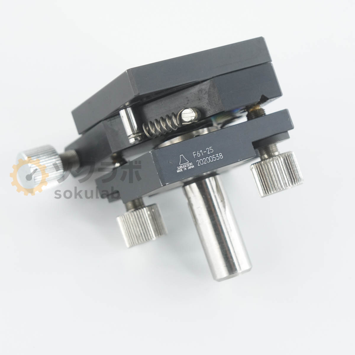 【中古】[DW]8日引き請ける SURUGA SEIKI F61-25 Prism Holder 微調付プリズムホルダ 光学試験装置 上演部分品 [07641-0178]