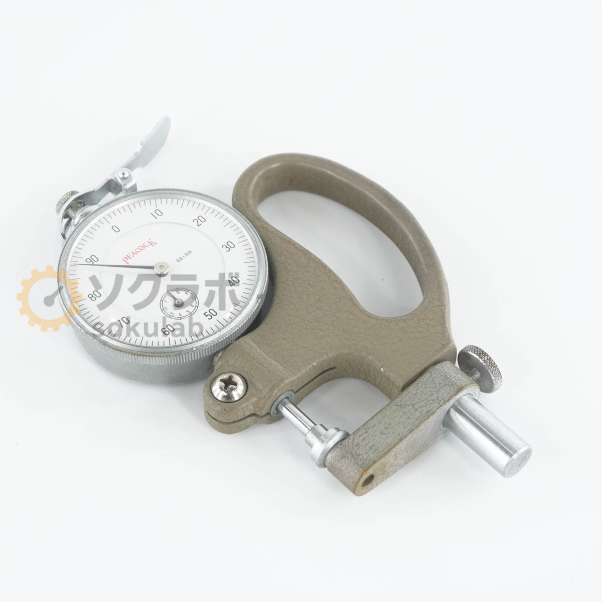 【中古】[DW]8日引きうける PEACOCK  DIAL HAND CALIPER GAUGE ダイヤルハンドキャリパー 文字盤ゲージ 0.01粍 [08077-0017]