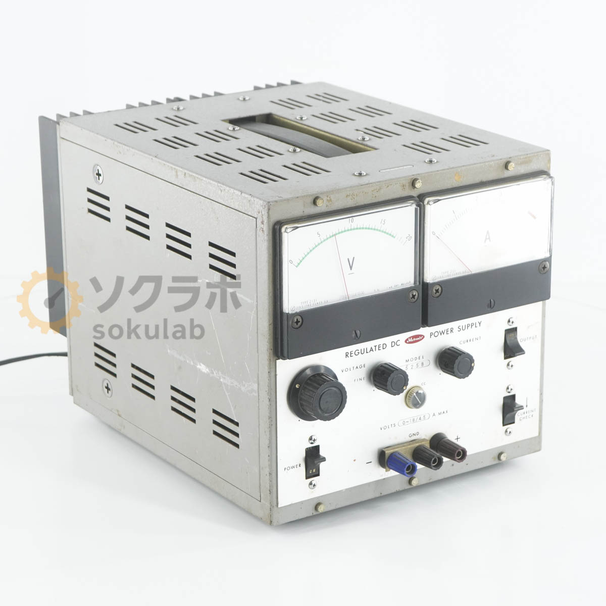 【中古】[DW]8日引き請ける METRONIX 525B REGULATED DC POWER SUPPLY 直流釣り合い化ワット数 DCワット数 直流ワット数 0~18V/4.5A [08180-0019]